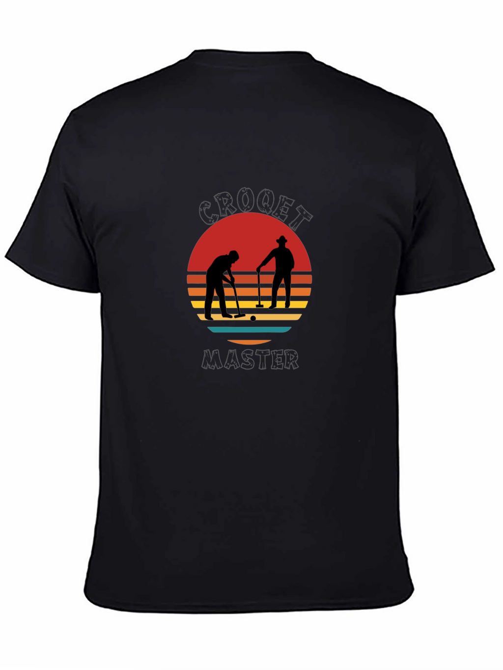 Croquet Master T-Shirt - Retro Sunset Design