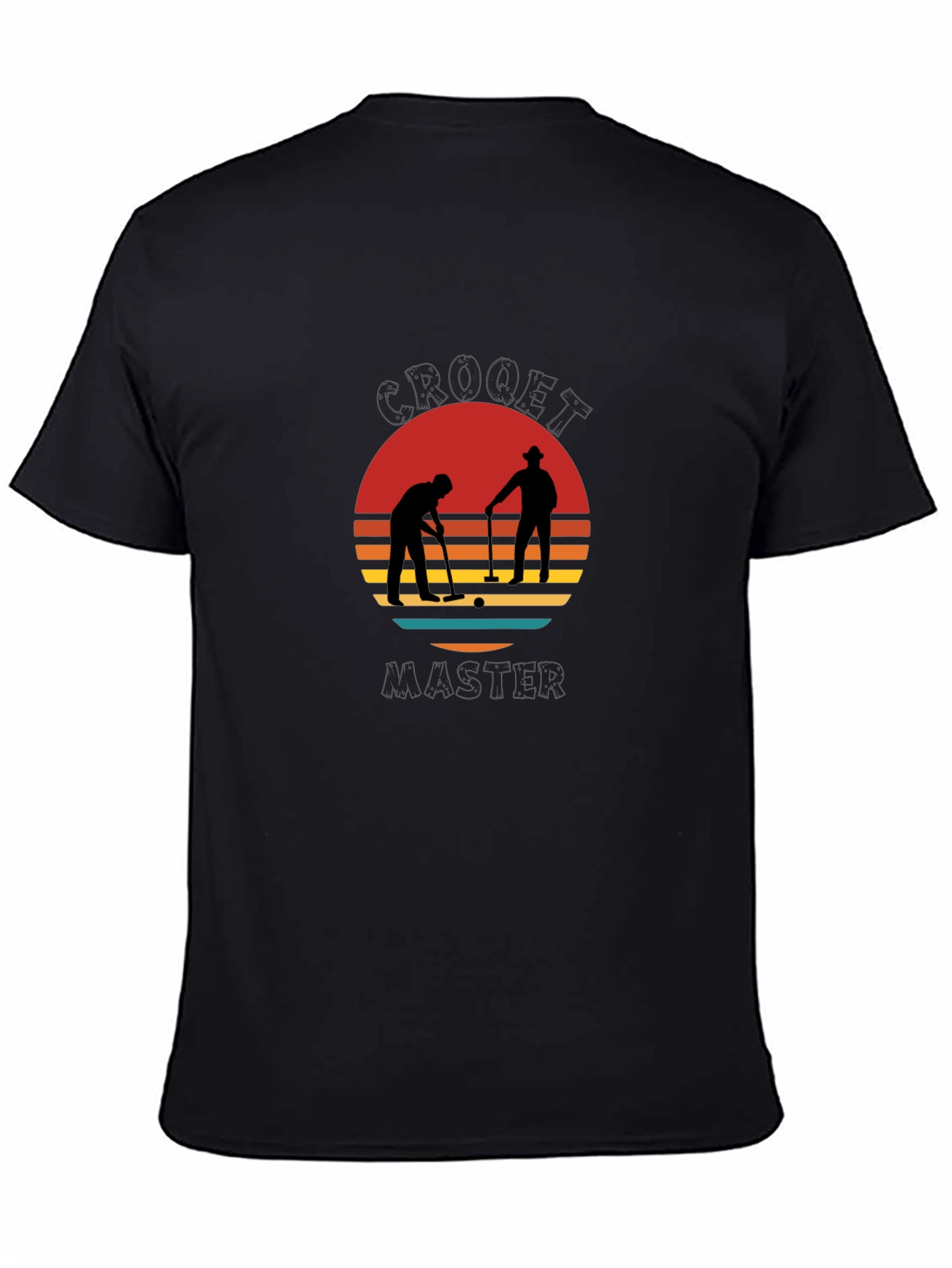 Croquet Master T-Shirt - Retro Sunset Design