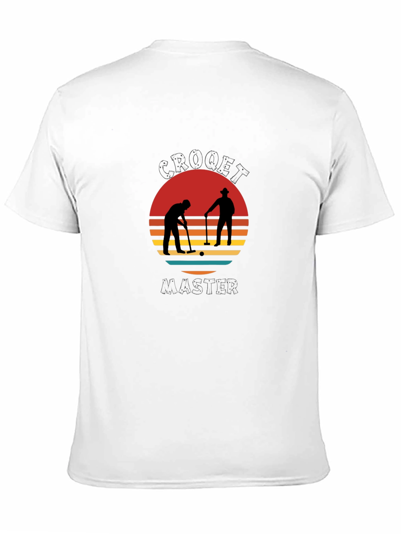 Croquet Master T-Shirt - Retro Sunset Design