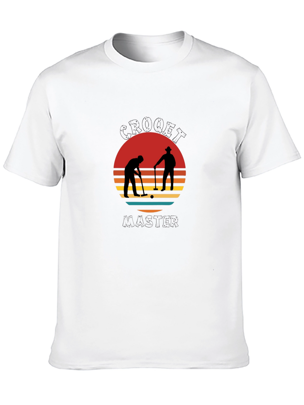 Croquet Master T-Shirt - Retro Sunset Design
