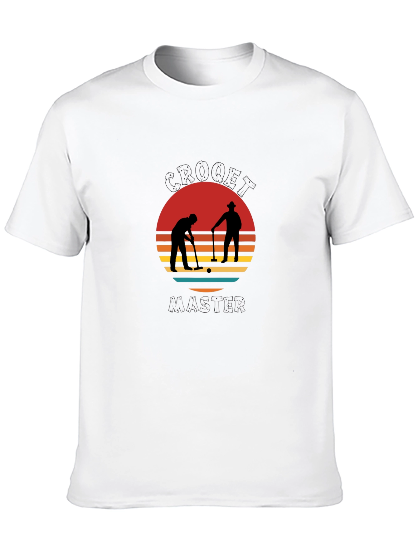 Croquet Master T-Shirt - Retro Sunset Design