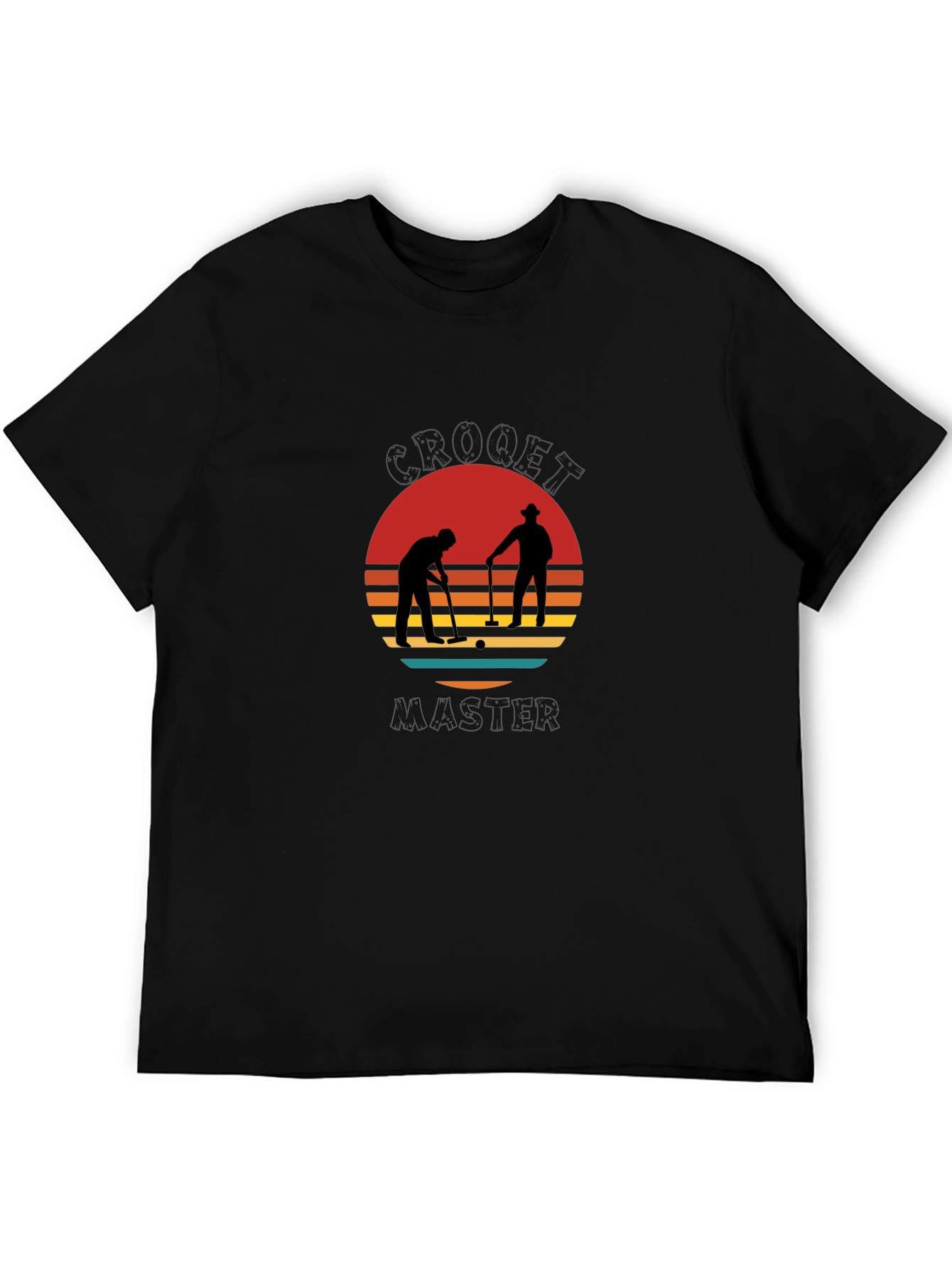 Croquet Master T-Shirt - Retro Sunset Design