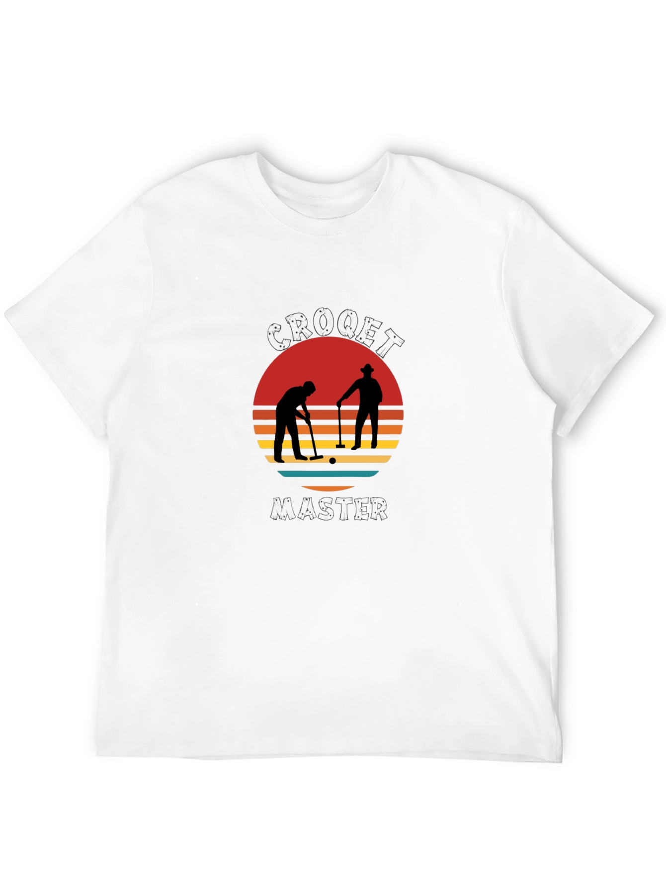 Croquet Master T-Shirt - Retro Sunset Design