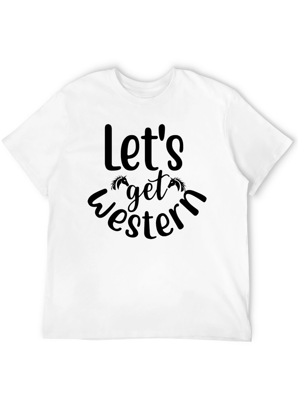 Lets Get Western Graphic Tee - Black Cotton Blend