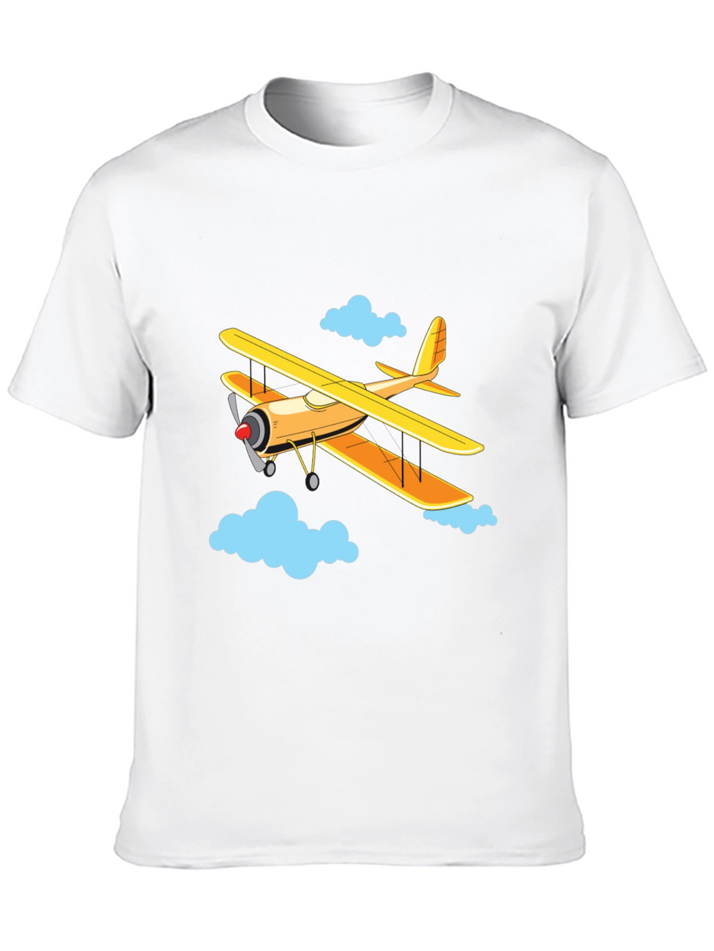 Airplane Graphic Tee - Biplane in the Clouds!