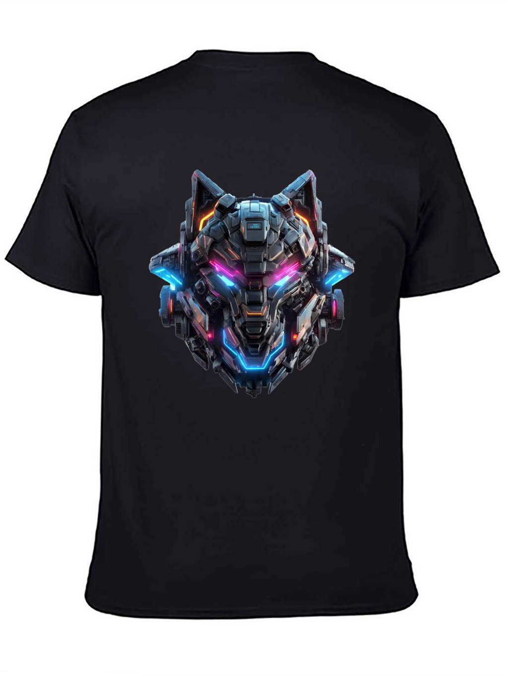 Cyberpunk Wolf T-Shirt - Futuristic Graphic Tee