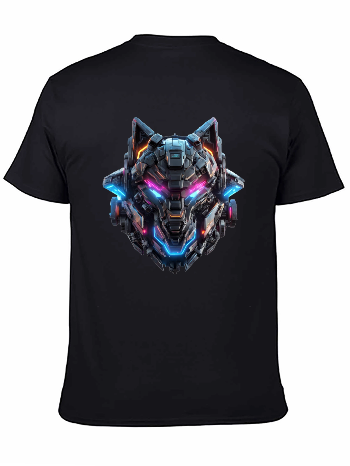 Cyberpunk Wolf T-Shirt - Futuristic Graphic Tee