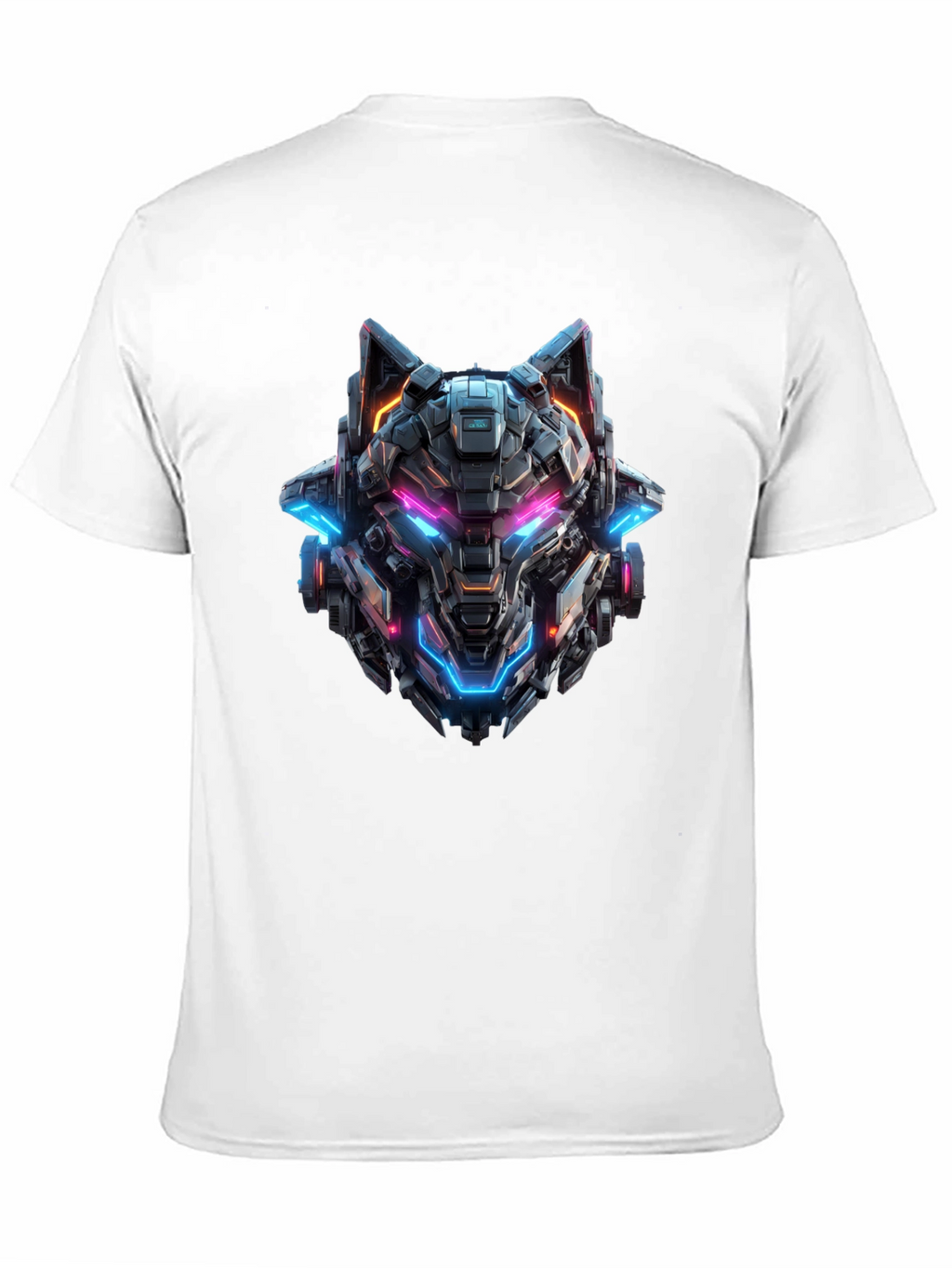 Cyberpunk Wolf T-Shirt - Futuristic Graphic Tee