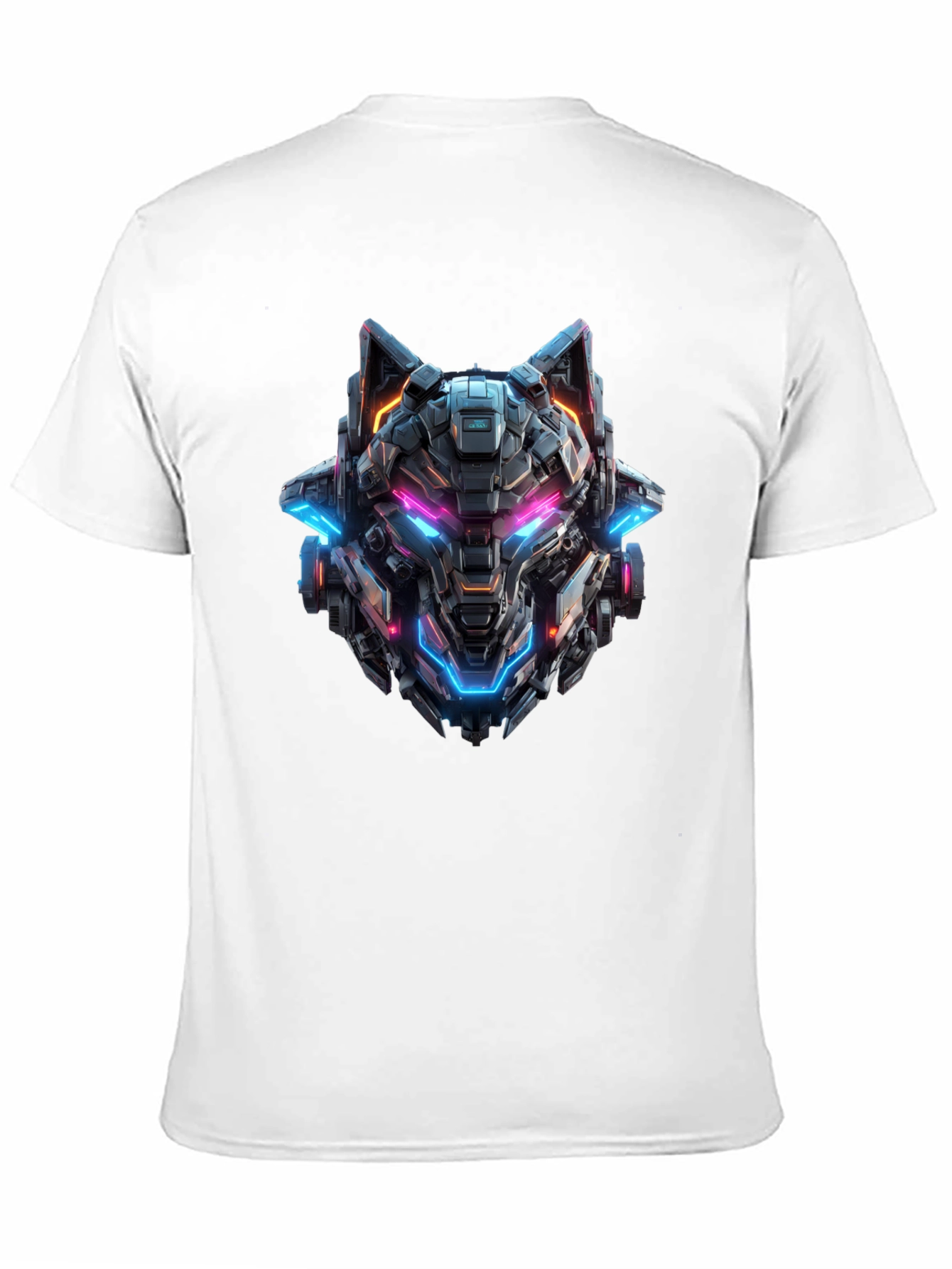 Cyberpunk Wolf T-Shirt - Futuristic Graphic Tee