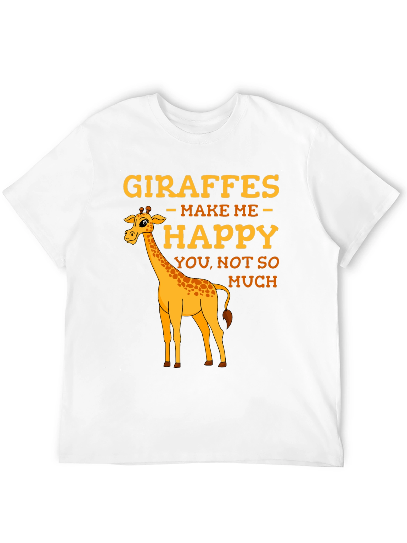 Giraffe T-Shirt: Makes Me Happy Graphic Tee