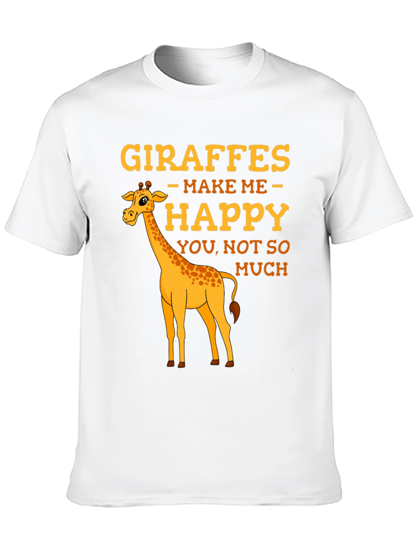 Giraffe T-Shirt: Makes Me Happy Graphic Tee