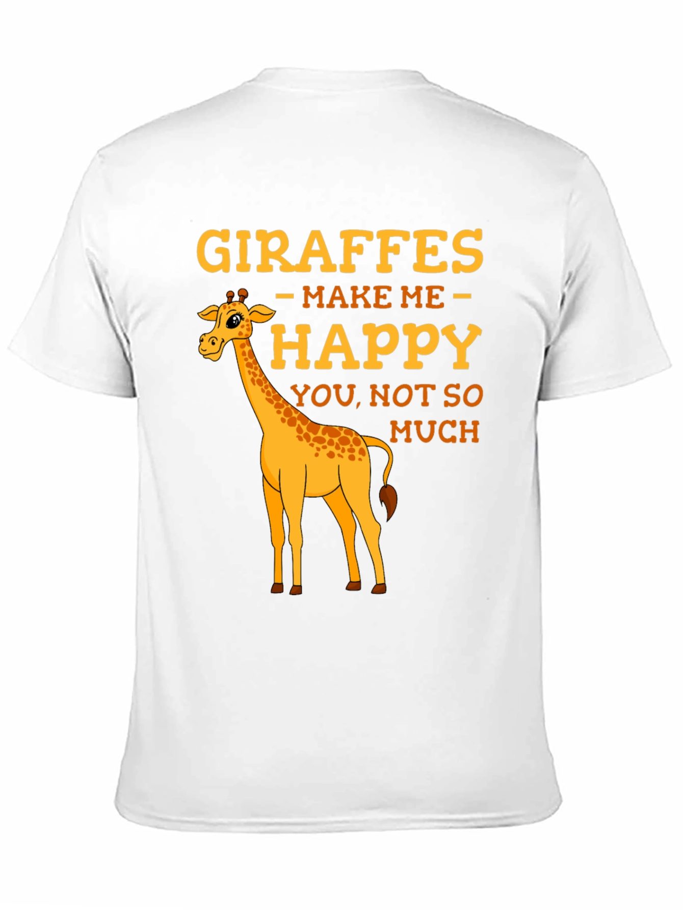 Giraffe T-Shirt: Makes Me Happy Graphic Tee