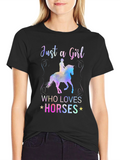 Just A Girl Who Loves Horses T-Shirt