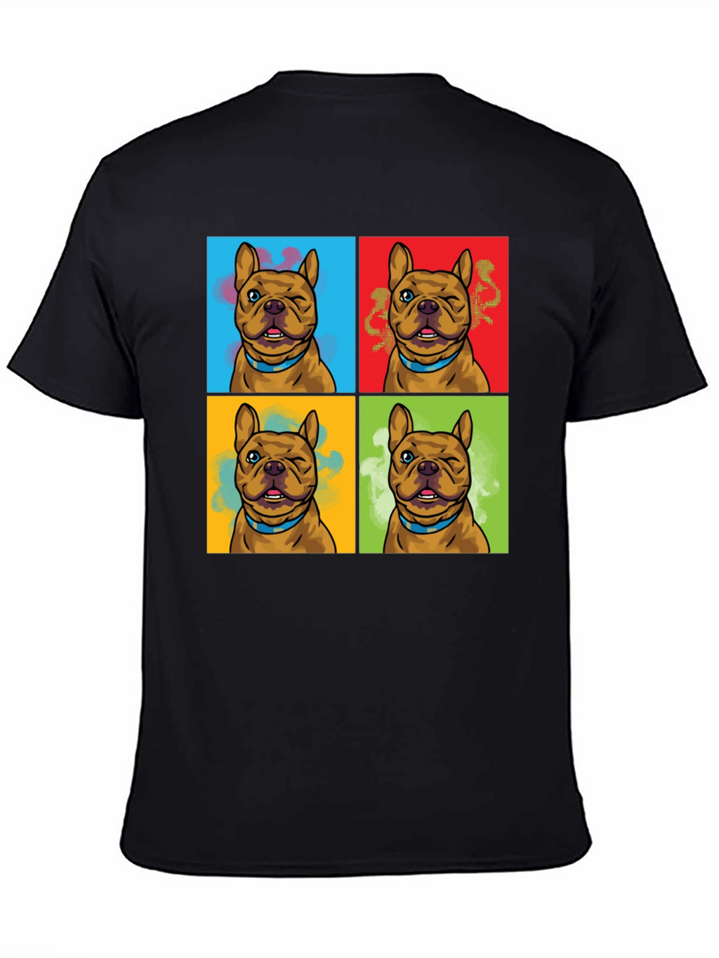 Pop Art Bulldog Print T-Shirt