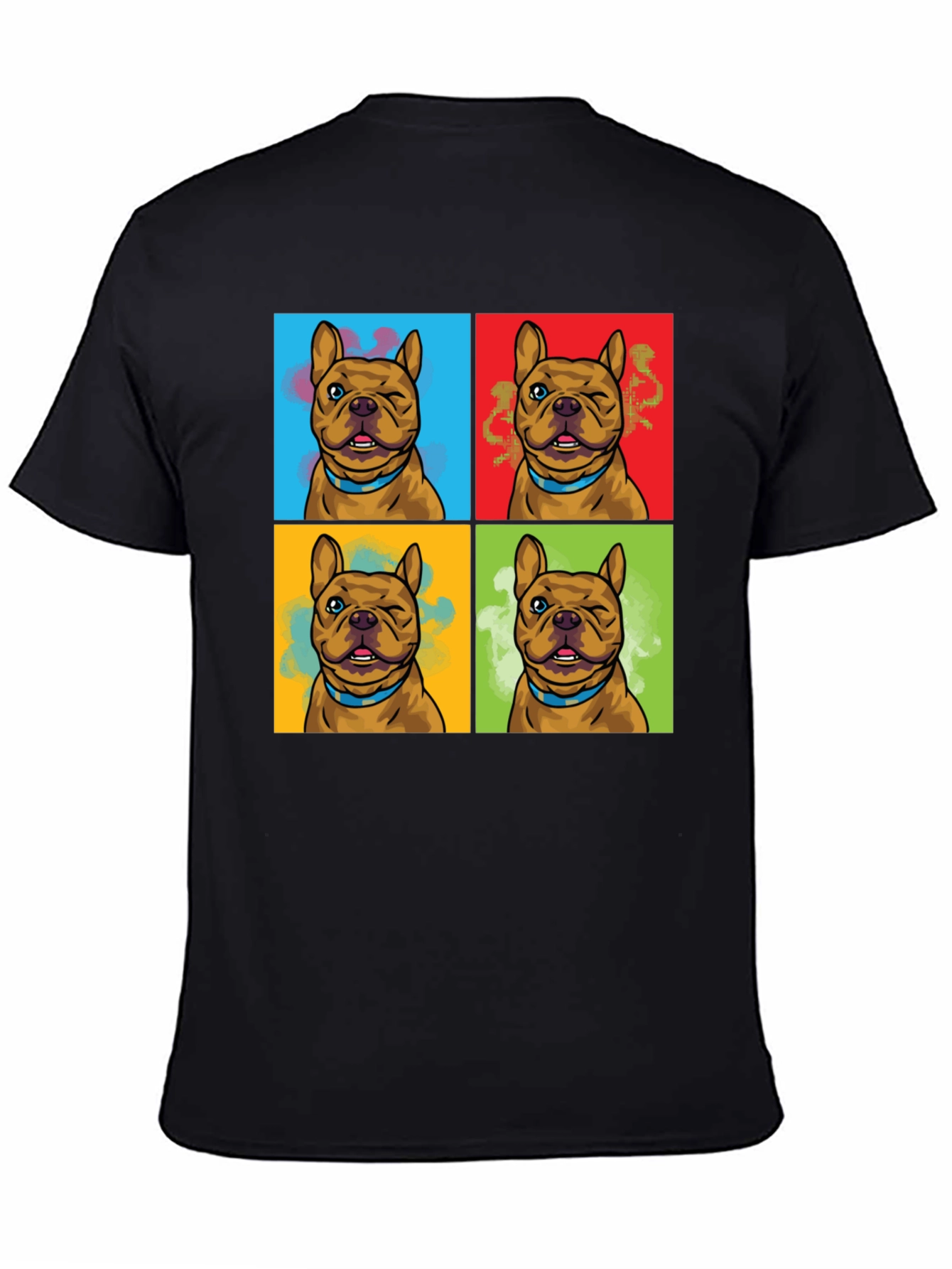 Pop Art Bulldog Print T-Shirt