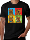 Pop Art Bulldog Print T-Shirt