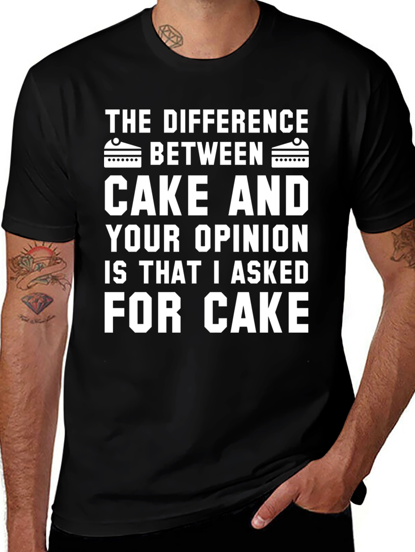 Cake vs Opinion Graphic Tee