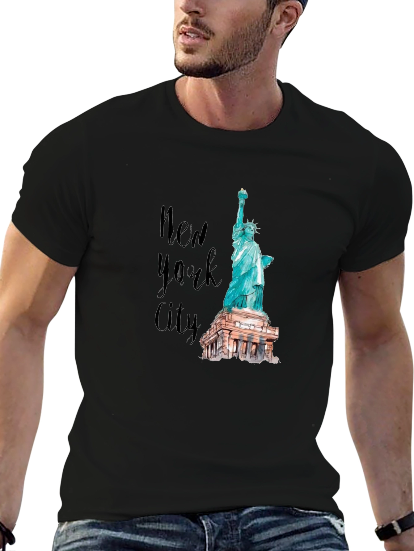 New York City Statue of Liberty Graphic T-Shirt