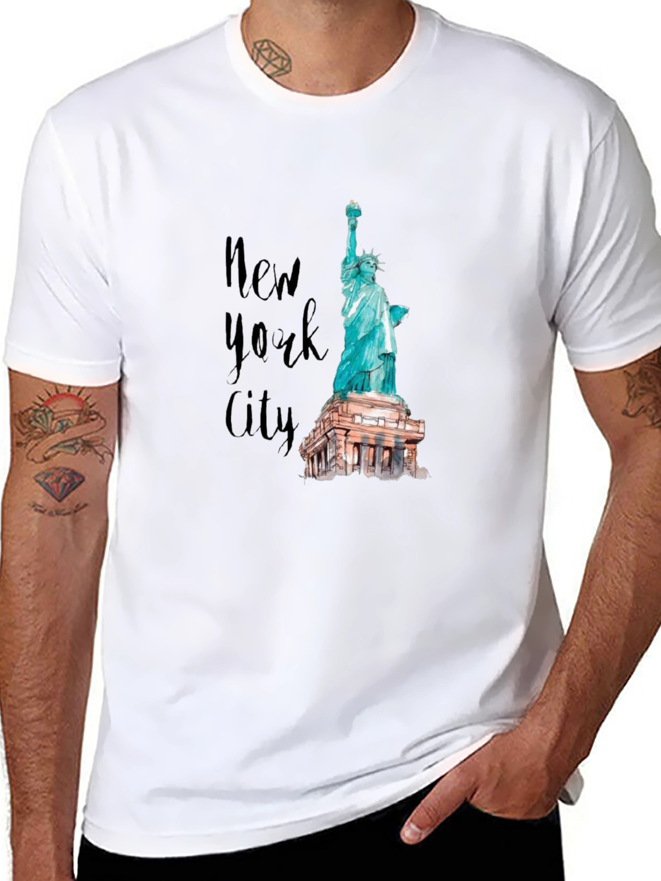 New York City Statue of Liberty Graphic T-Shirt