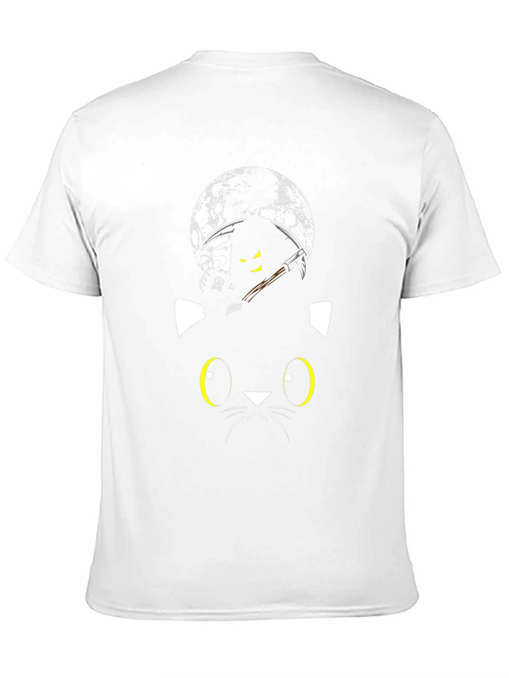 Black Cat Grim Reaper Moon T-Shirt - Halloween Style