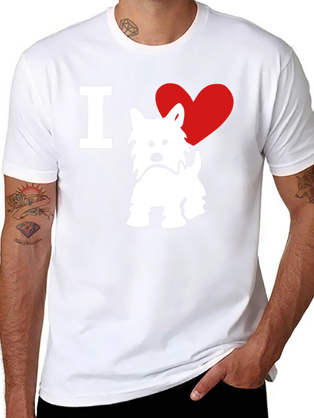 I ❤️ Westie T-Shirt – West Highland Terrier Dog Lover Tee