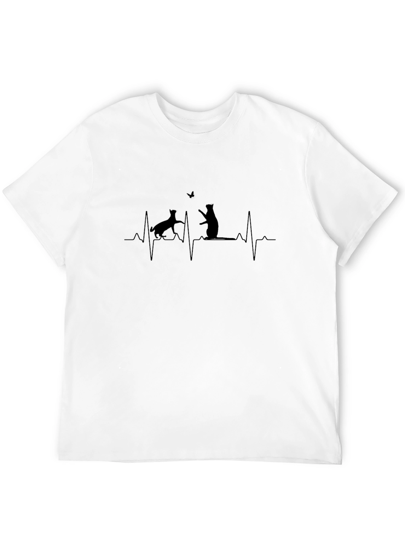 Dog Cat Heartbeat T-Shirt – Pet Lover Graphic Tee