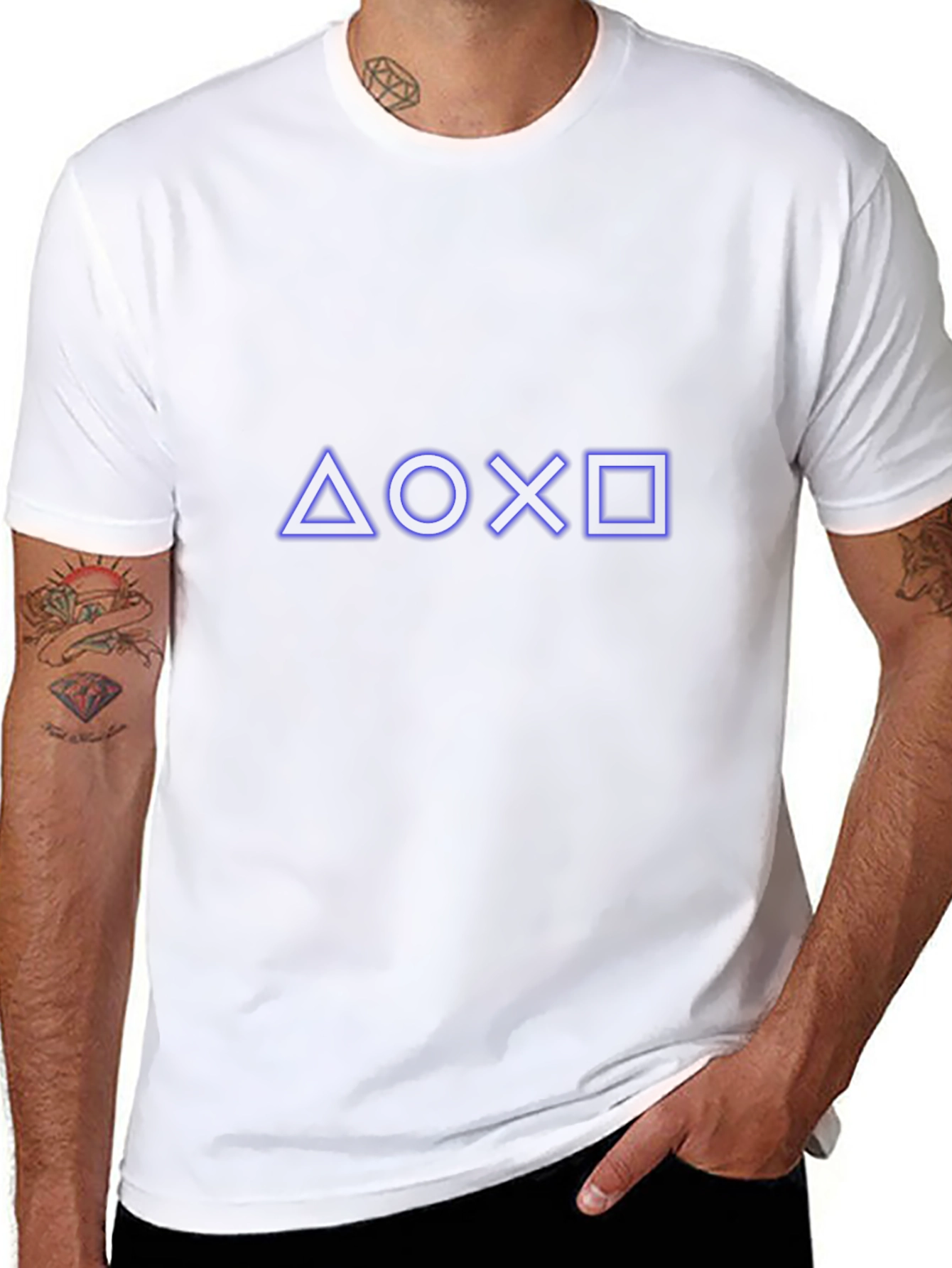 Playstation Symbols Black Graphic Tee