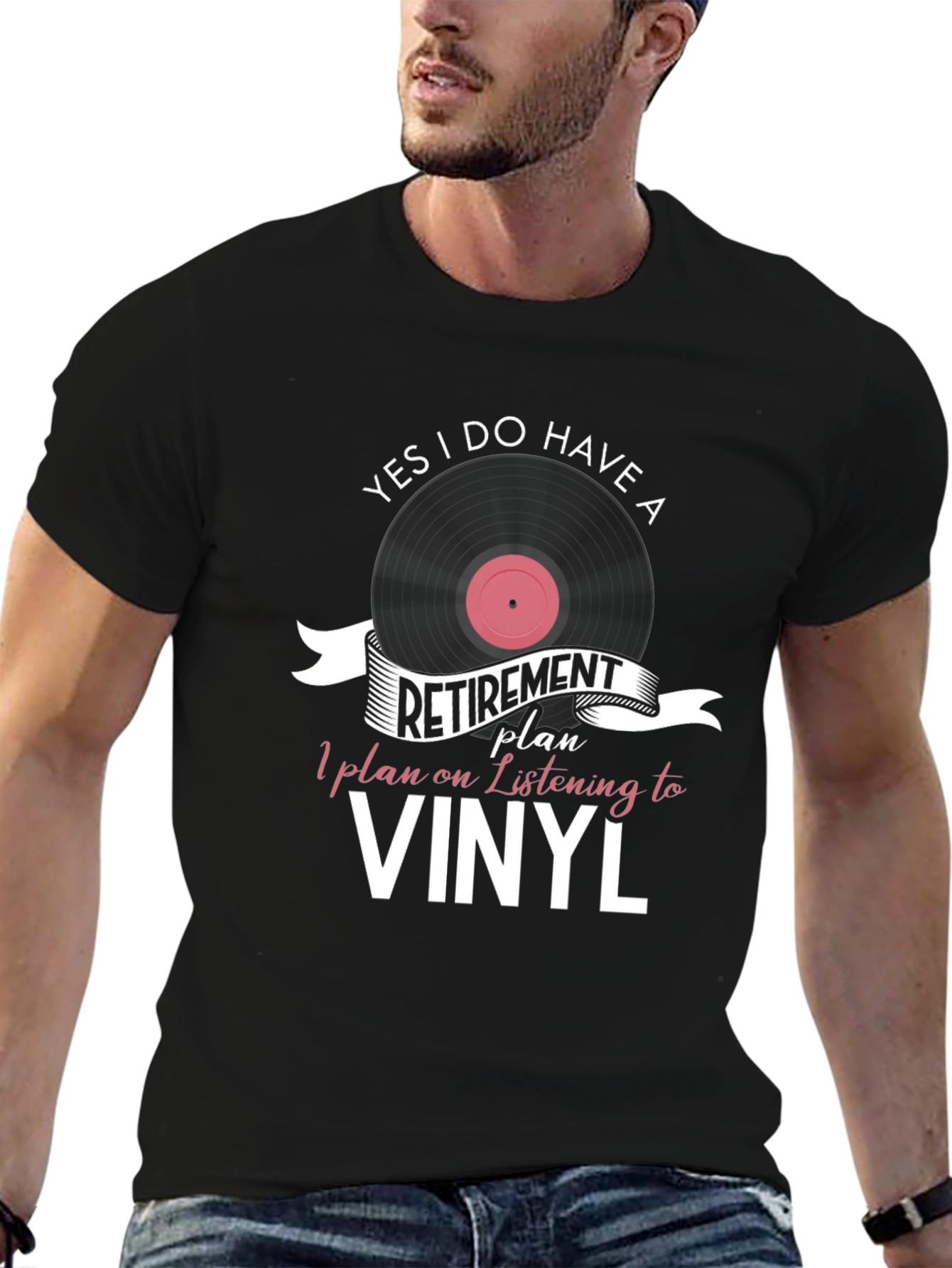 Vinyl Retirement Plan Graphic T-Shirt