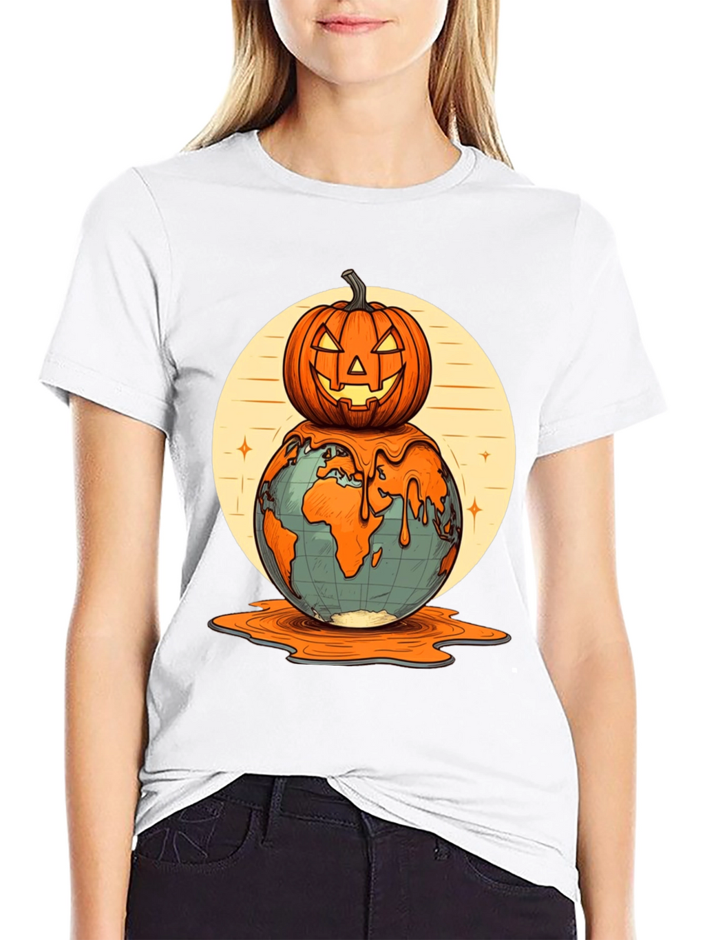 Melting Earth Pumpkin T-Shirt