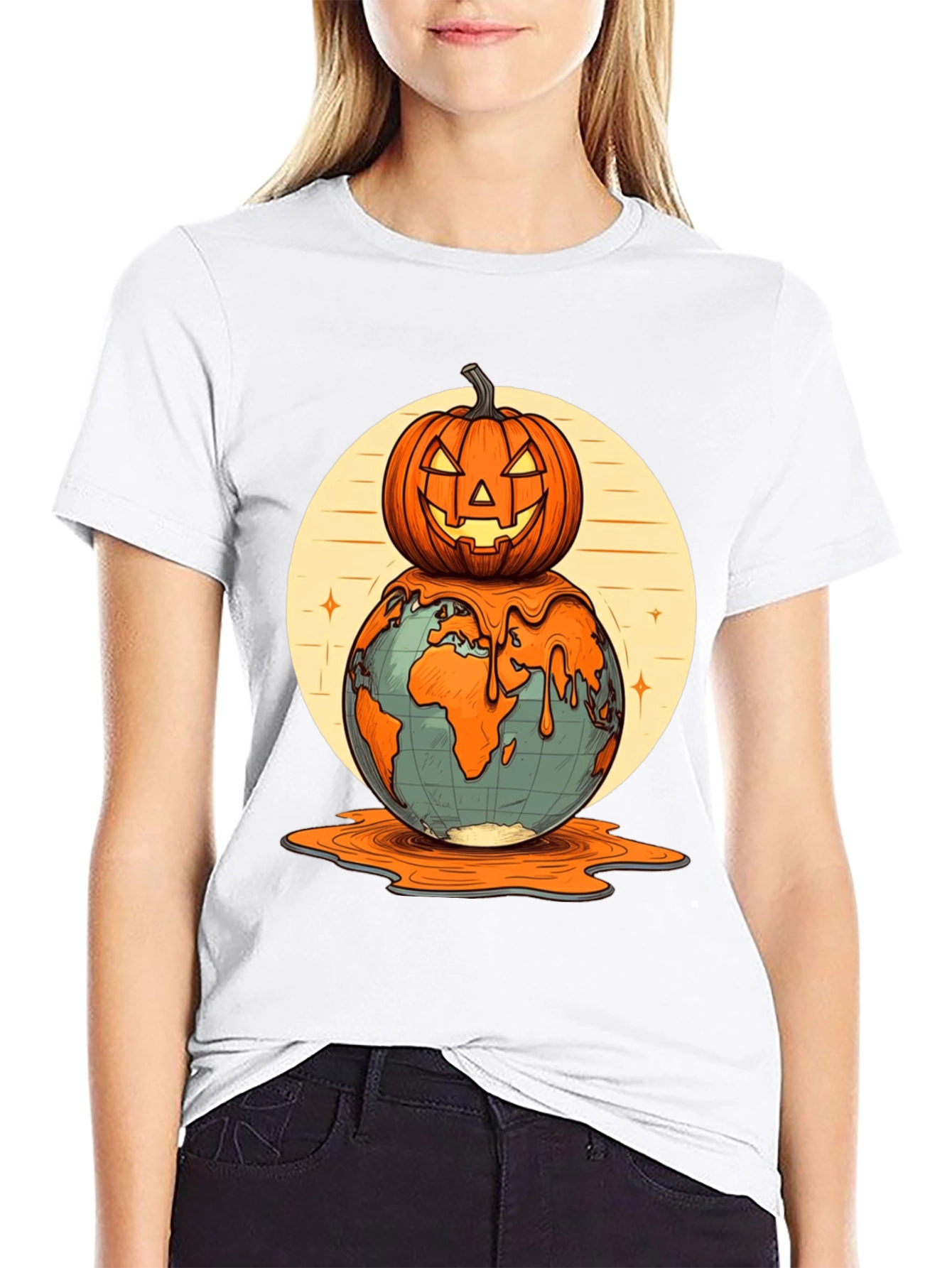 Melting Earth Pumpkin T-Shirt