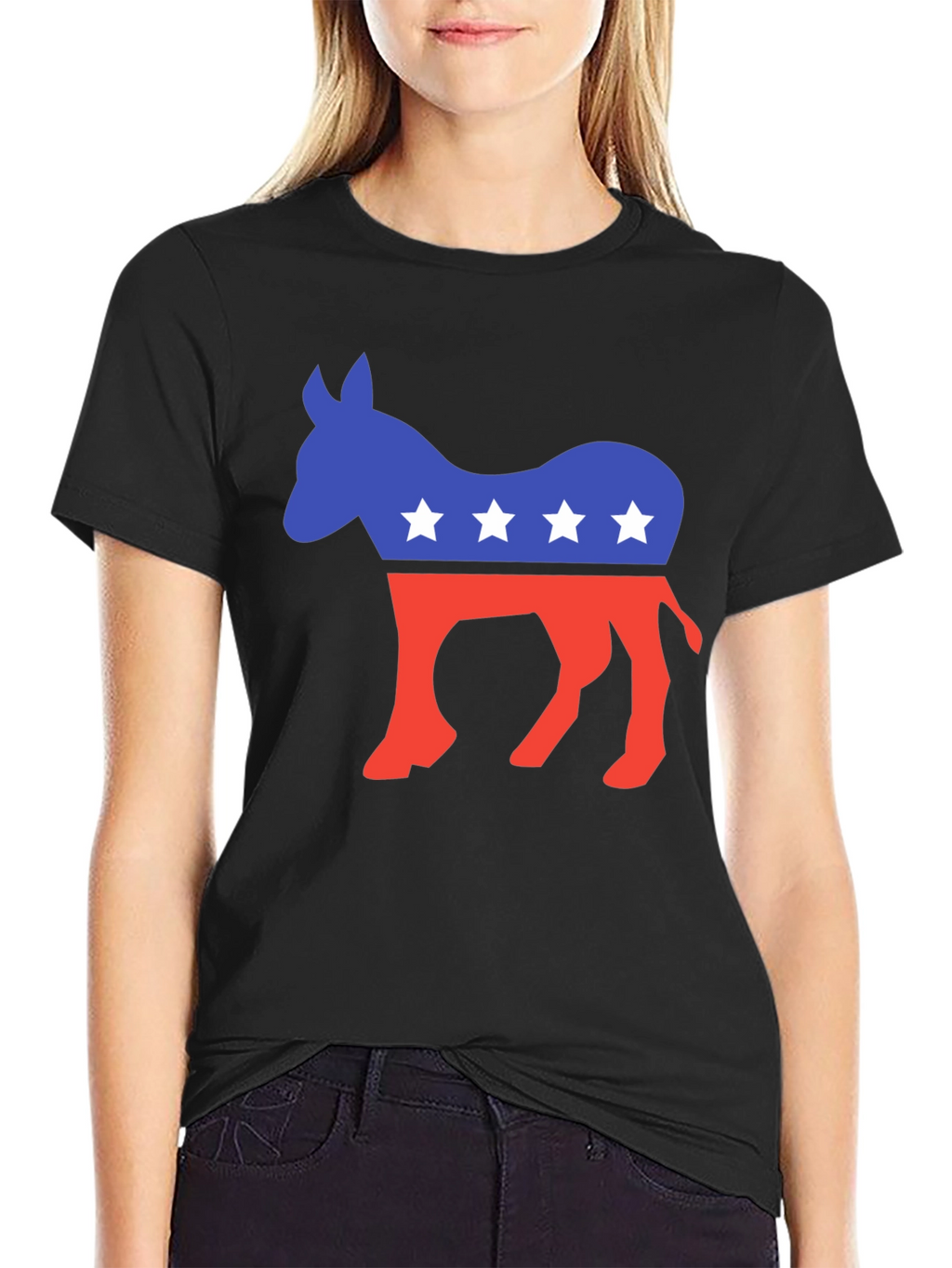 Democrat Donkey Graphic Tee - Black