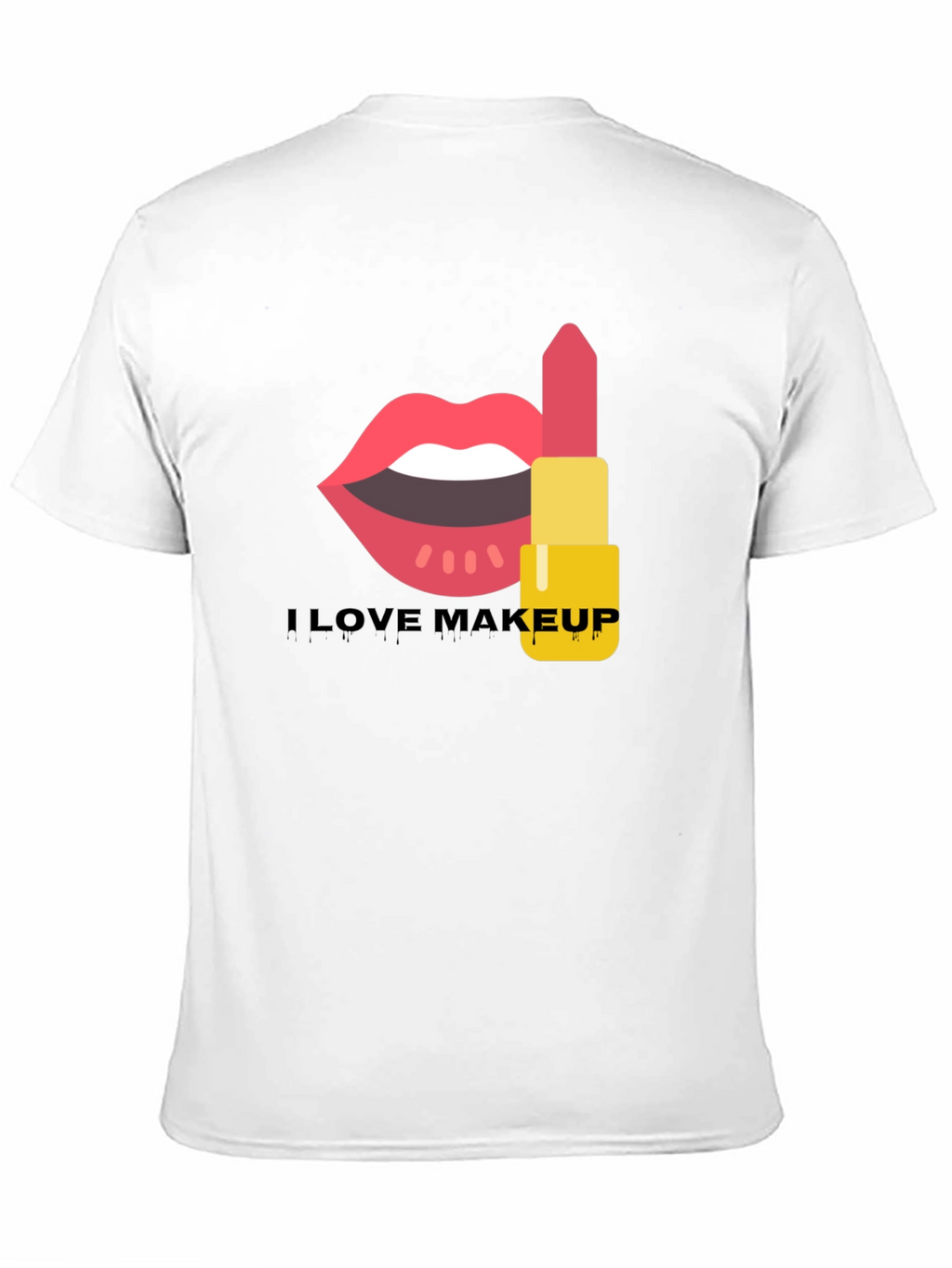 I Love Makeup Graphic Tee Black Cotton