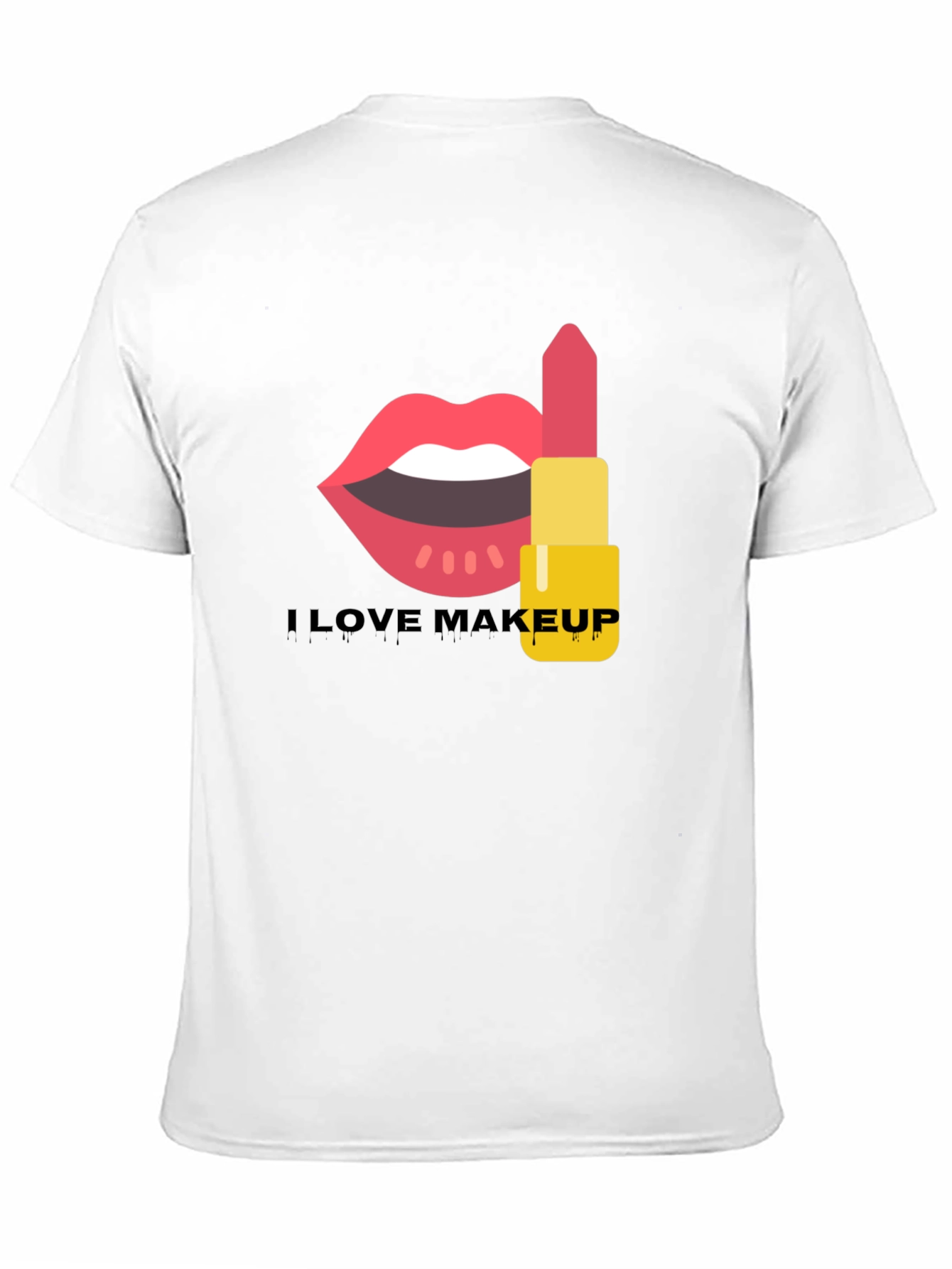 I Love Makeup Graphic Tee Black Cotton