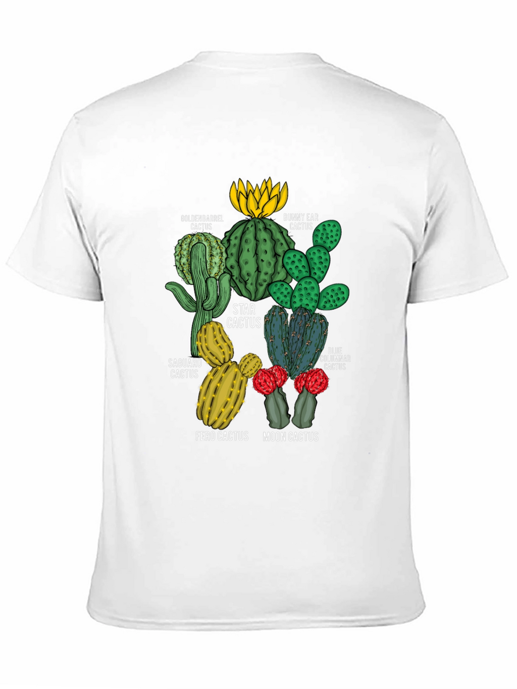 Cactus Variety T-Shirt | Unique Botanical Design