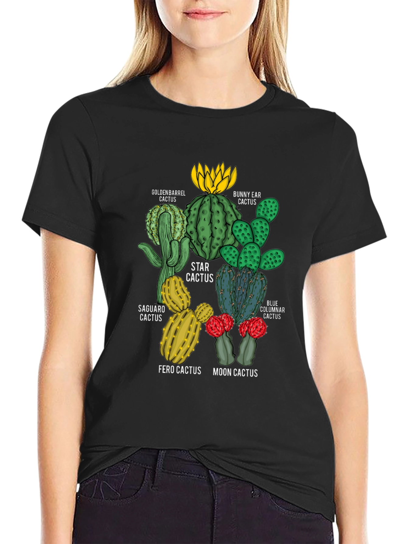 Cactus Variety T-Shirt | Unique Botanical Design