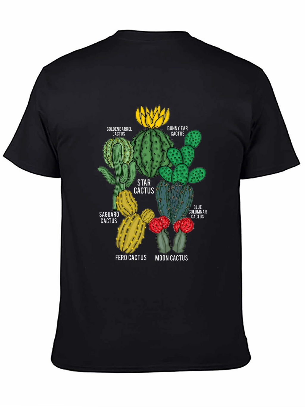 Cactus Variety T-Shirt | Unique Botanical Design