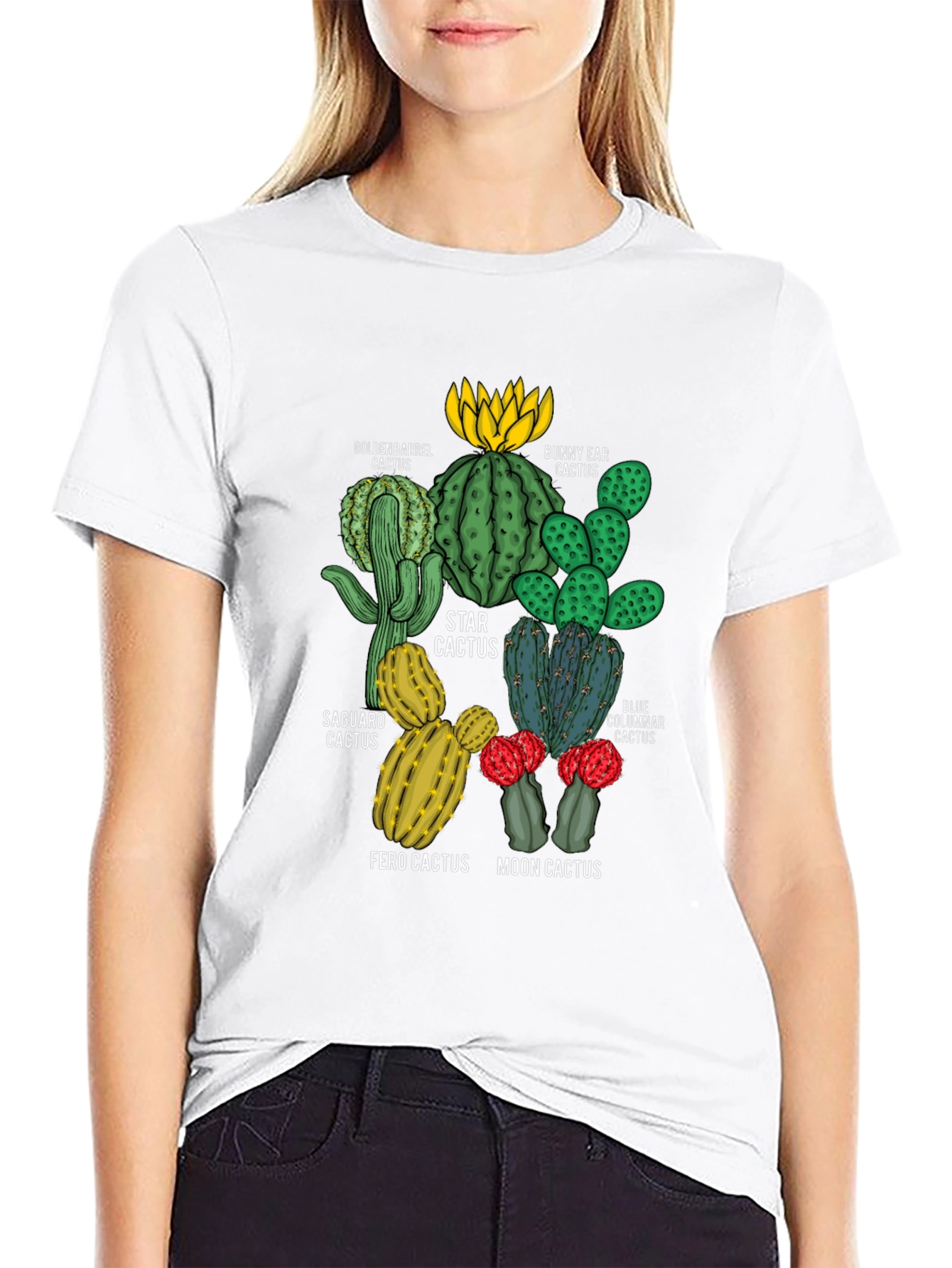 Cactus Variety T-Shirt | Unique Botanical Design
