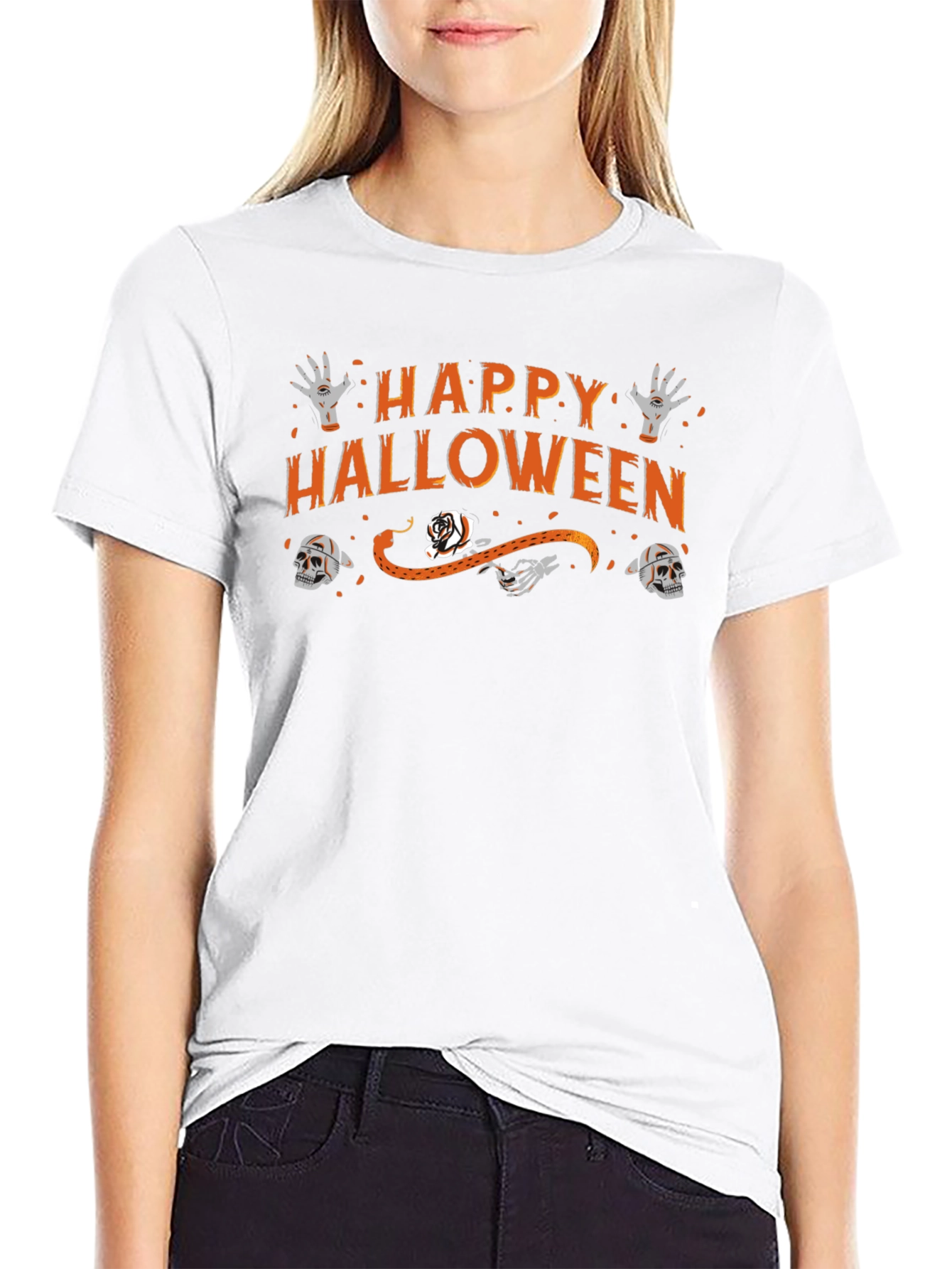 Happy Halloween Graphic Tee - Spooky Season Style