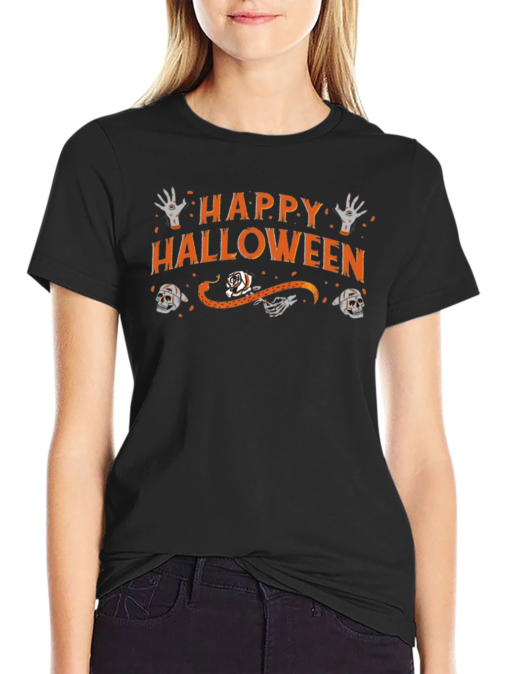 Happy Halloween Graphic Tee - Spooky Season Style