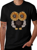 Sunflower Owl Graphic Tee - Black