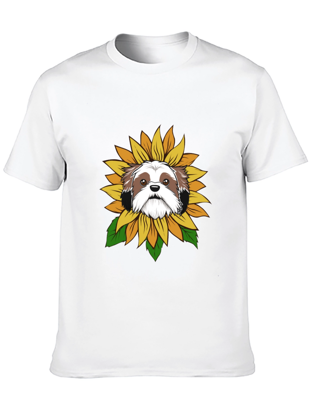 Shih Tzu Sunflower T-Shirt – Cute Dog Lover Graphic Tee