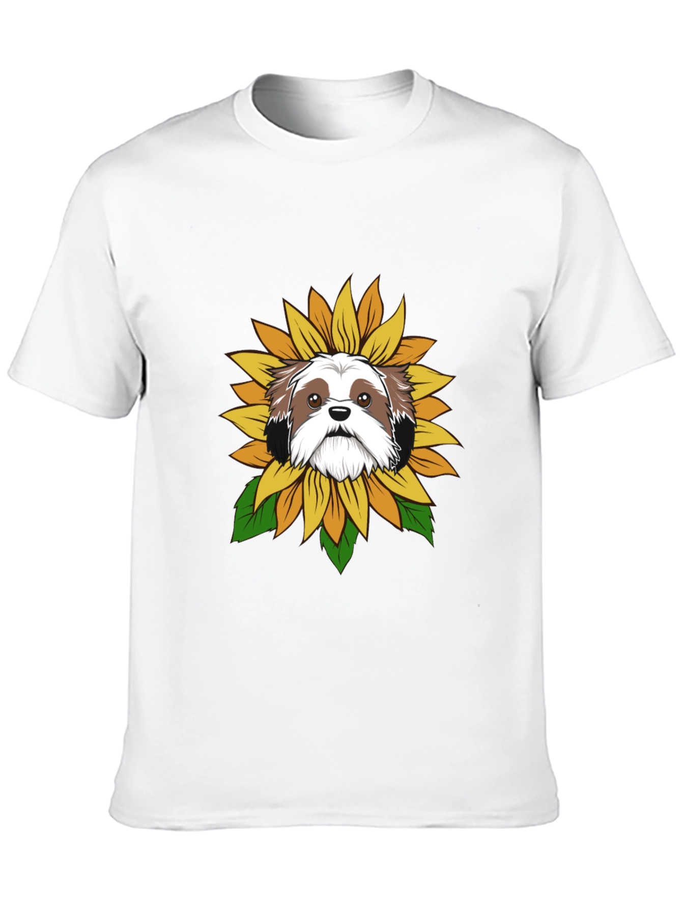 Shih Tzu Sunflower T-Shirt – Cute Dog Lover Graphic Tee