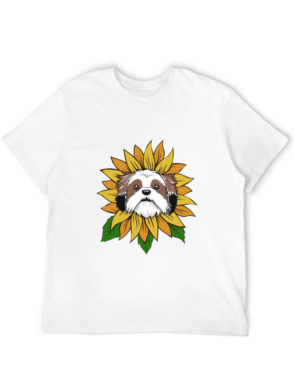 Shih Tzu Sunflower T-Shirt – Cute Dog Lover Graphic Tee