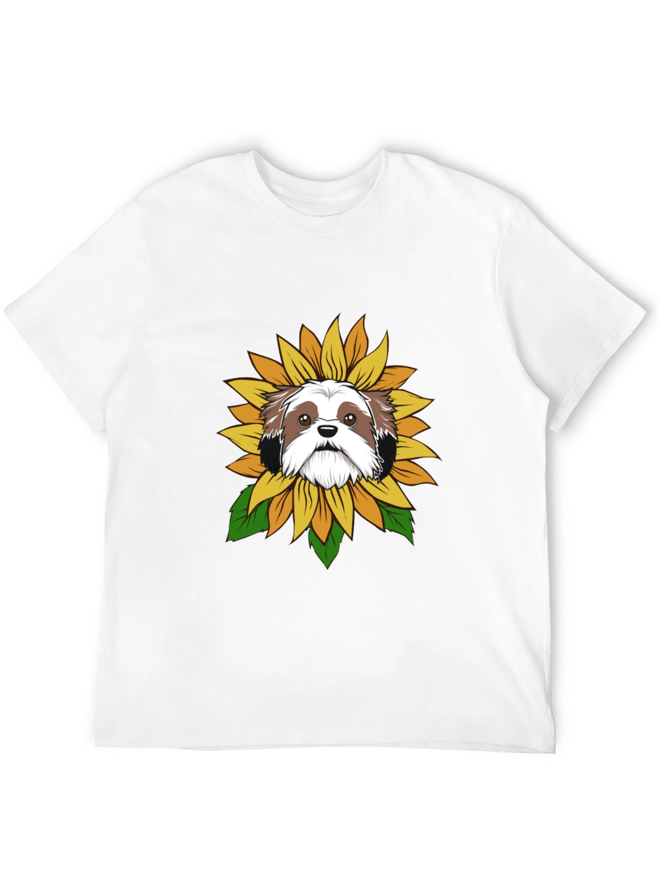 Shih Tzu Sunflower T-Shirt – Cute Dog Lover Graphic Tee