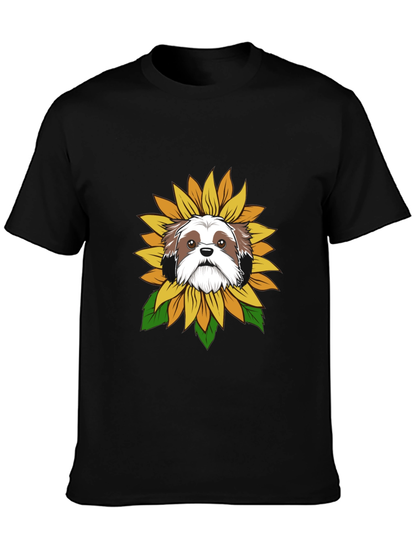 Shih Tzu Sunflower T-Shirt – Cute Dog Lover Graphic Tee