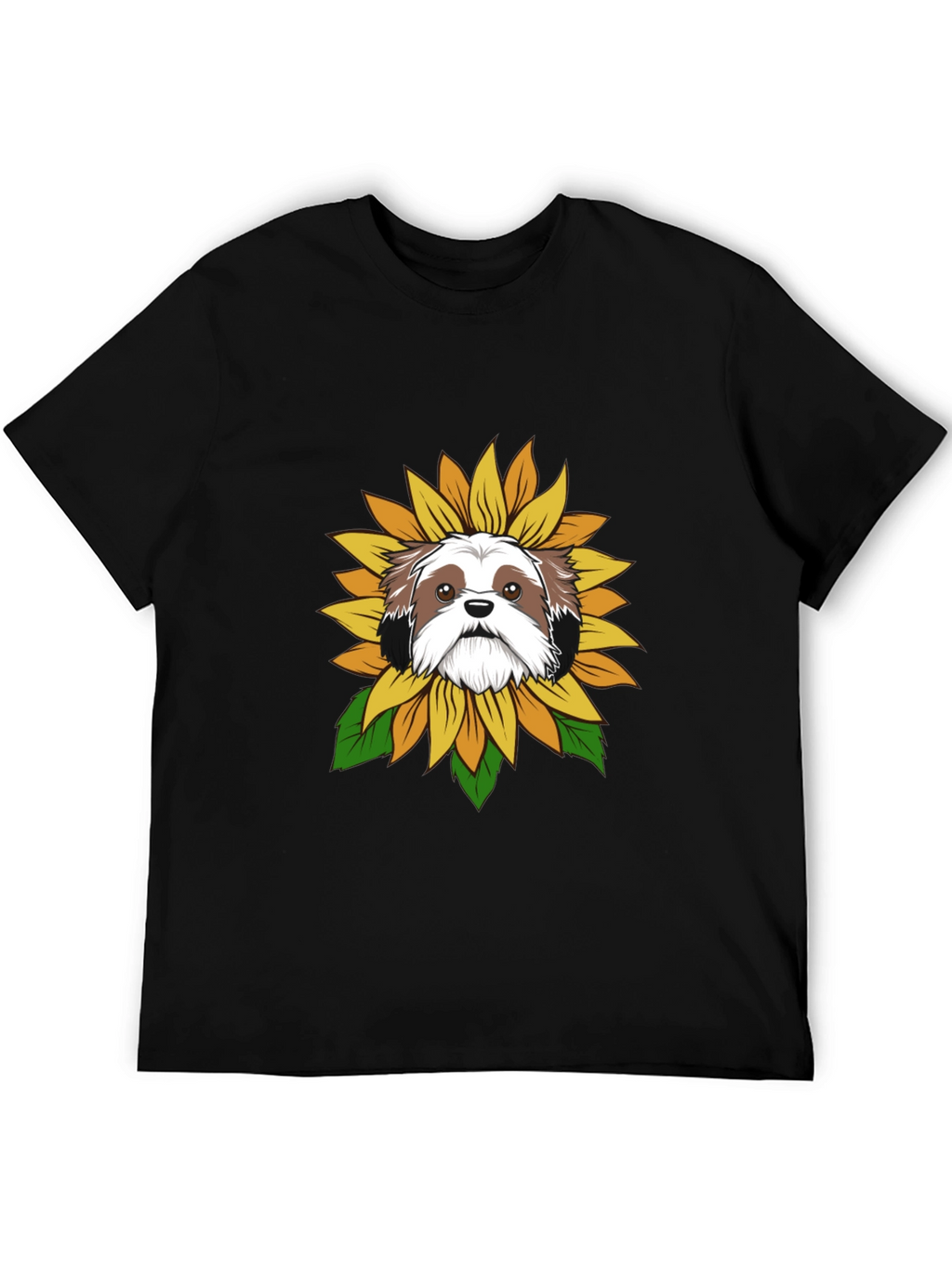 Shih Tzu Sunflower T-Shirt – Cute Dog Lover Graphic Tee