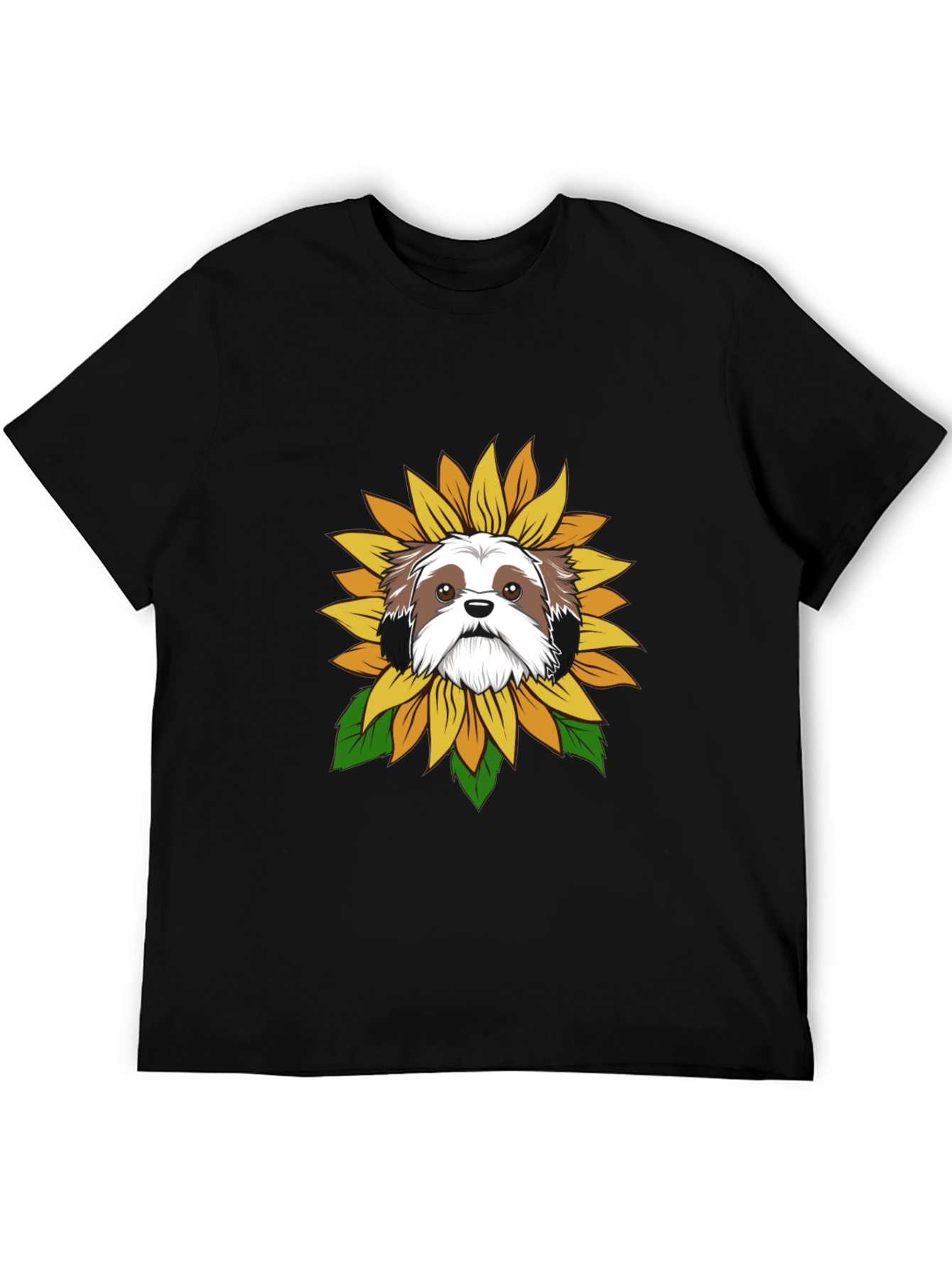 Shih Tzu Sunflower T-Shirt – Cute Dog Lover Graphic Tee