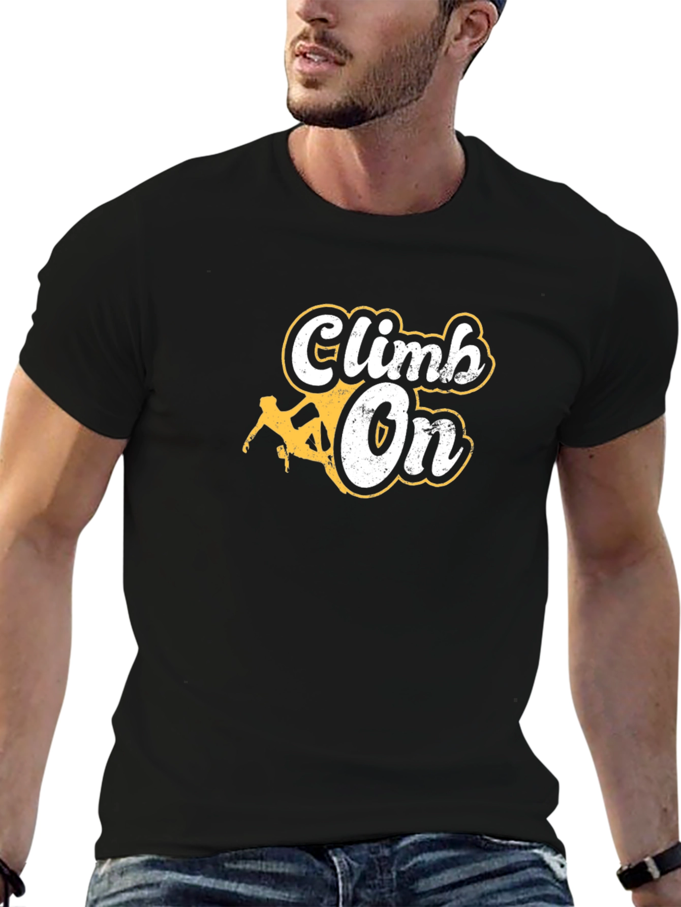 Climb On Graphic Tee - Black