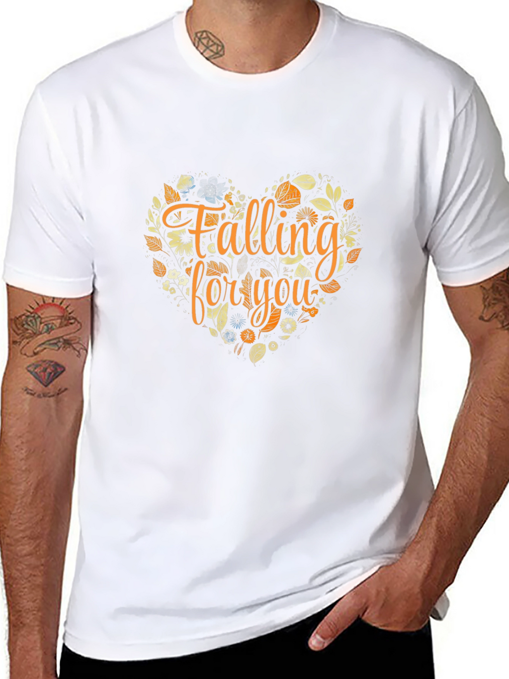 Falling for You Floral Heart Graphic Tee