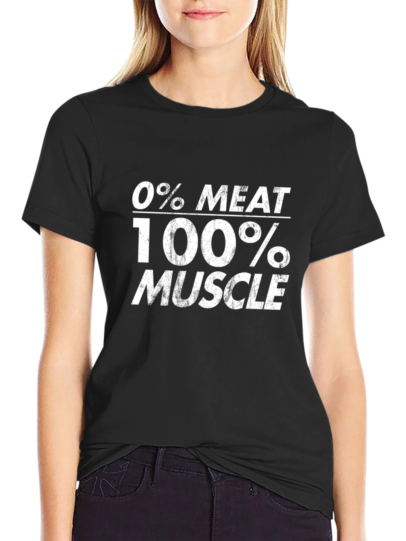 Funny 0% Meat 100% Muscle Gym Fitness T-Shirt